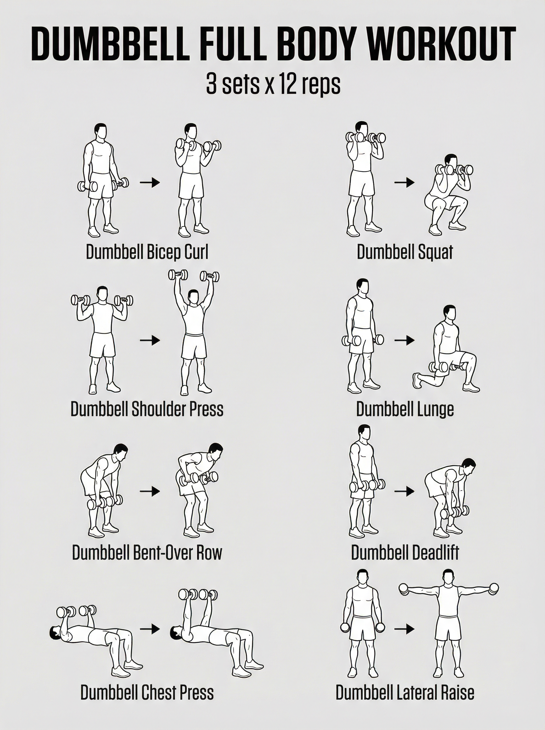 Free Printable Dumbbell Workout Poster: Your Ultimate Guide to Home Fitness